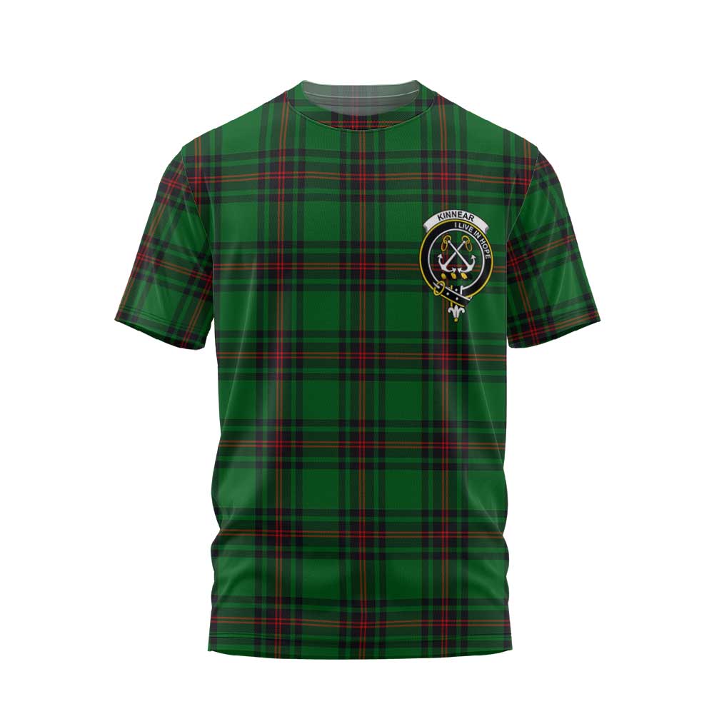 Clan Kinnear Tartan Men T Shirt Crest And Plaid Basic Style