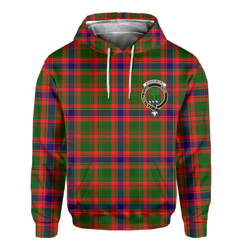 Clan Kinninmont Tartan Men Hoodie Crest And Plaid Basic Style