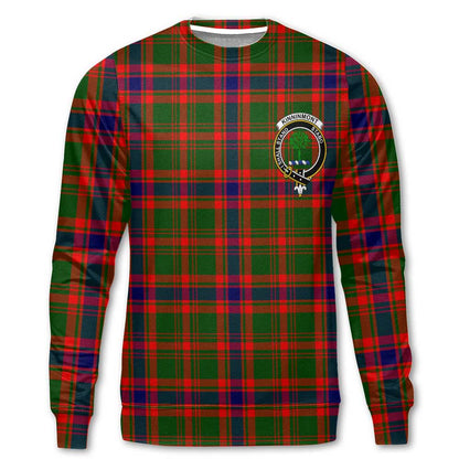 Clan Kinninmont Tartan Men Sweatshirt Crest And Plaid Basic Style