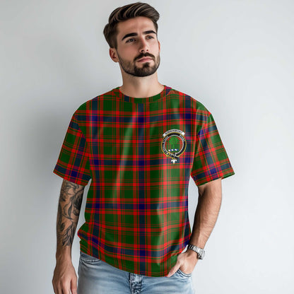 Clan Kinninmont Tartan Men T Shirt Crest And Plaid Basic Style