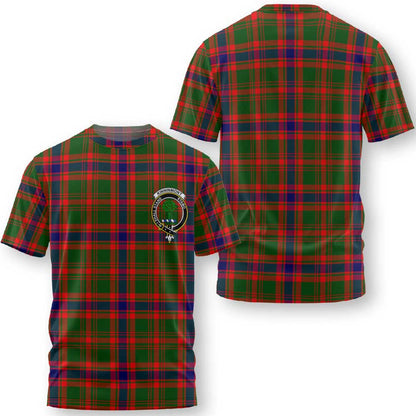 Clan Kinninmont Tartan Men T Shirt Crest And Plaid Basic Style