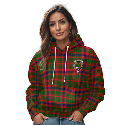 Clan Kinninmont Tartan Women Hoodie Crest And Plaid Basic Style