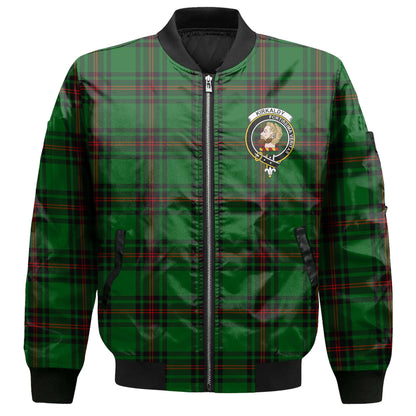 Clan Kirkaldy Tartan Women Bomber Jacket Crest And Plaid Basic Style