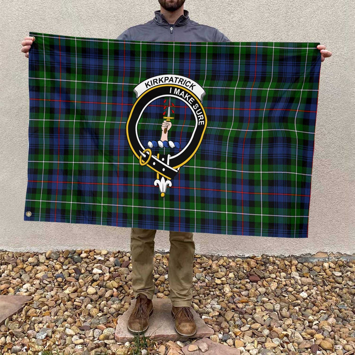 Clan Kirkpatrick Tartan Flag 1 Crest And Plaid Basic Style Tartan House Flag Crest And Plaid Basic Style