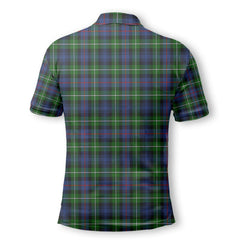 Clan Kirkpatrick Tartan Golf Men Polo Shirt Crest And Plaid Basic Style