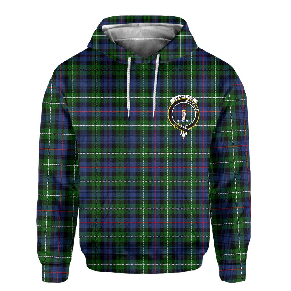 Clan Kirkpatrick Tartan Men Hoodie Crest And Plaid Basic Style