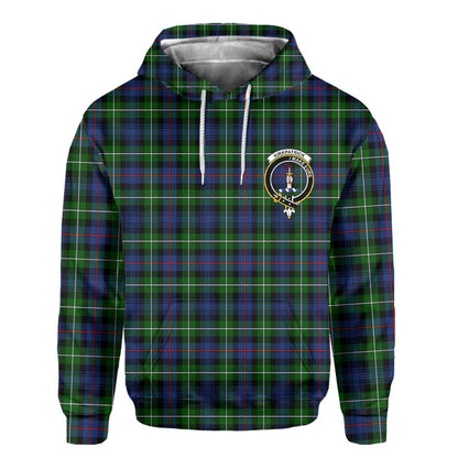 Clan Kirkpatrick Tartan Men Hoodie Crest And Plaid Basic Style