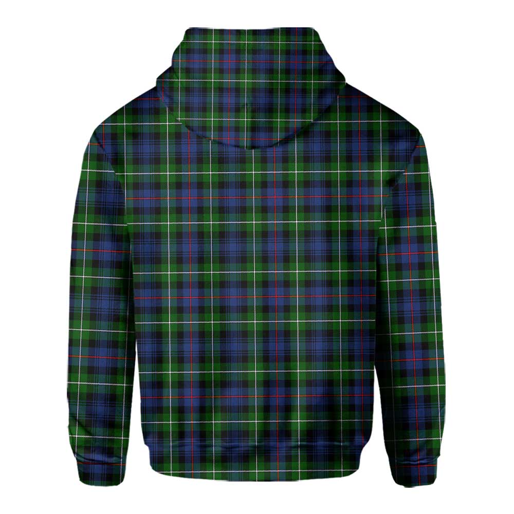 Clan Kirkpatrick Tartan Men Hoodie Crest And Plaid Basic Style