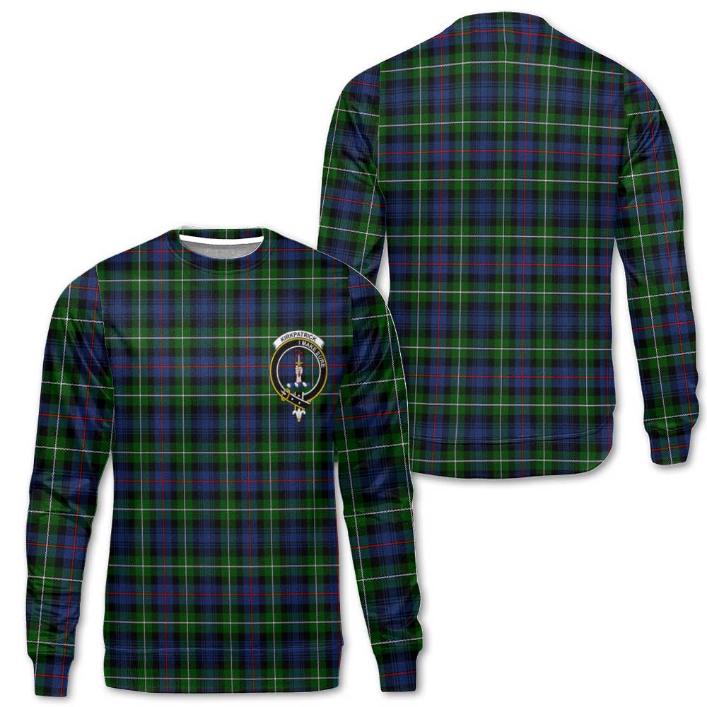 Clan Kirkpatrick Tartan Men Sweatshirt Crest And Plaid Basic Style