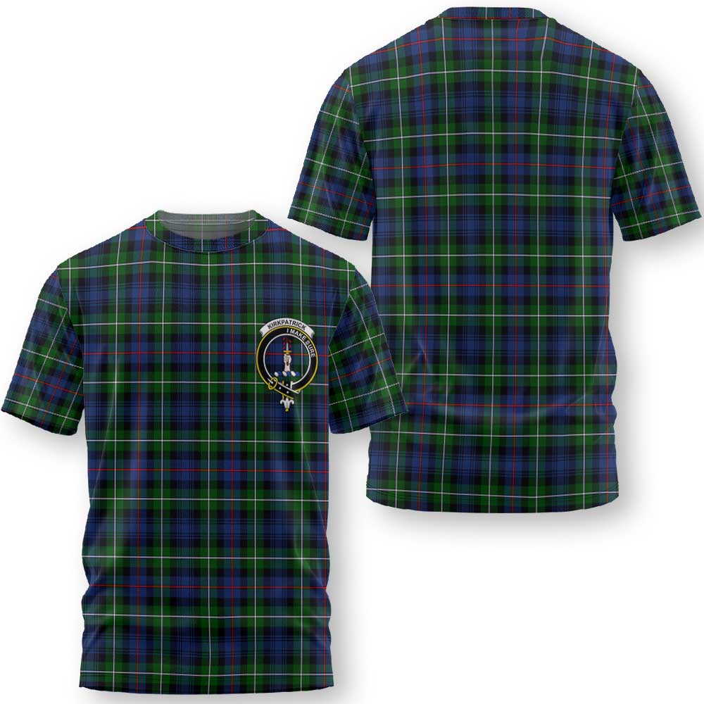 Clan Kirkpatrick Tartan Men T Shirt Crest And Plaid Basic Style