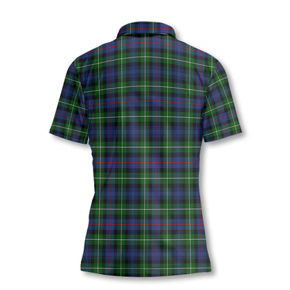 Clan Kirkpatrick Tartan Women Polo Shirt Crest And Plaid Basic Style