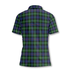 Clan Kirkpatrick Tartan Women Polo Shirt Crest And Plaid Basic Style