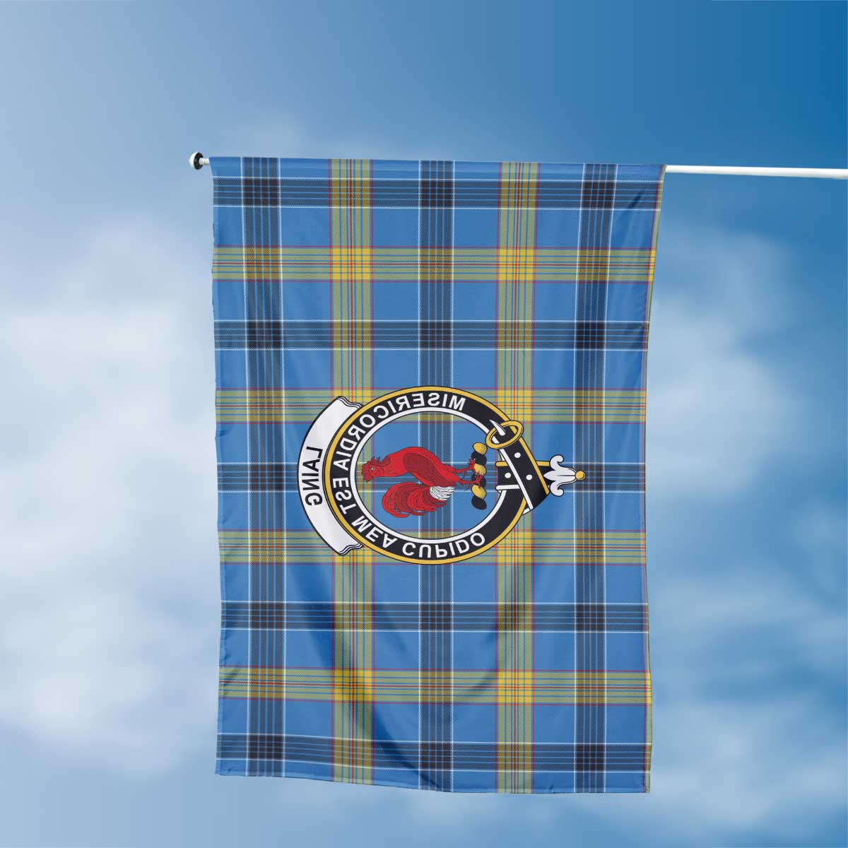 Clan Laing Tartan Flag 1 Crest And Plaid Basic Style Tartan House Flag Crest And Plaid Basic Style