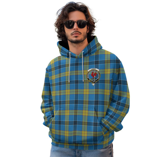 Clan Laing Tartan Men Hoodie Crest And Plaid Basic Style