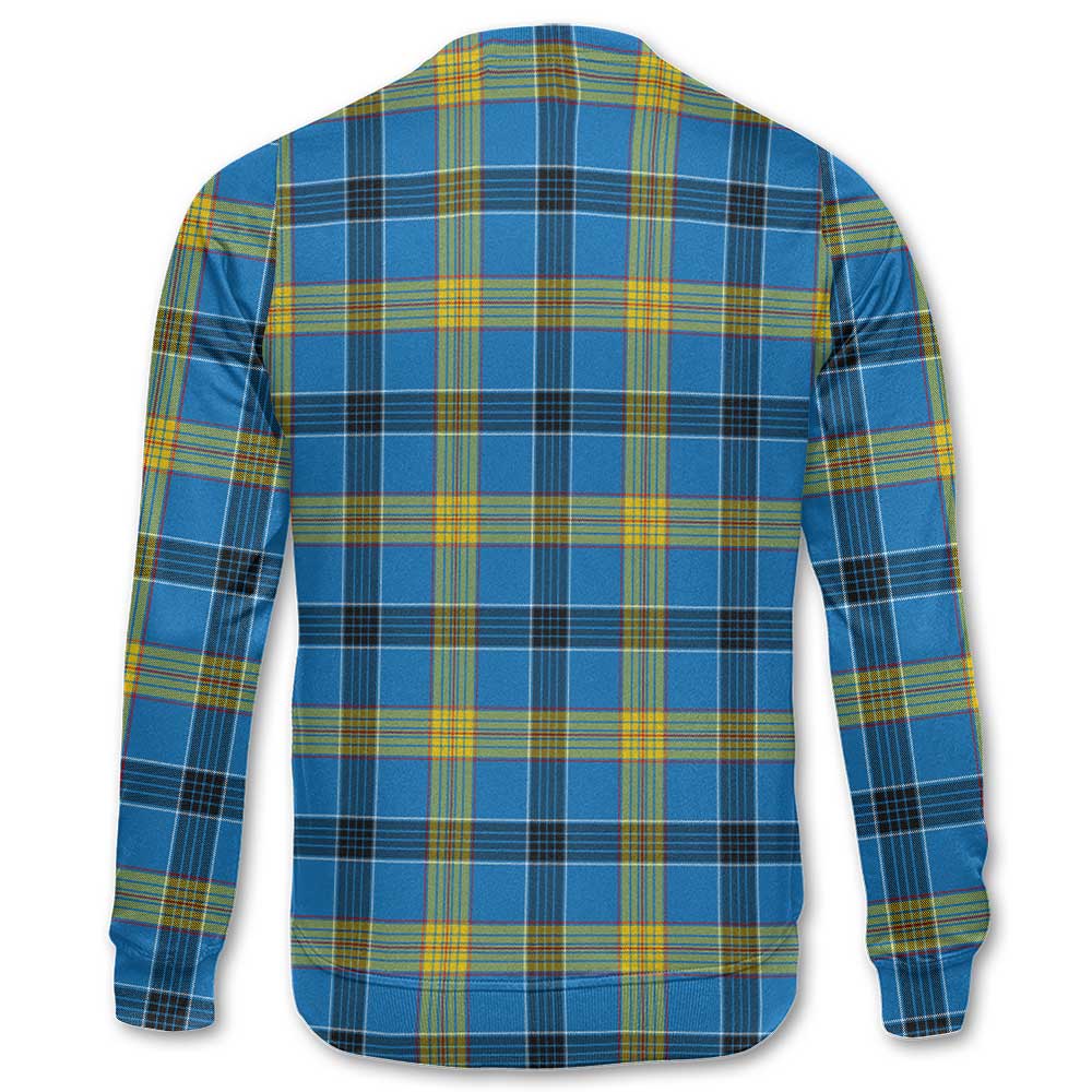 Clan Laing Tartan Men Sweatshirt Crest And Plaid Basic Style