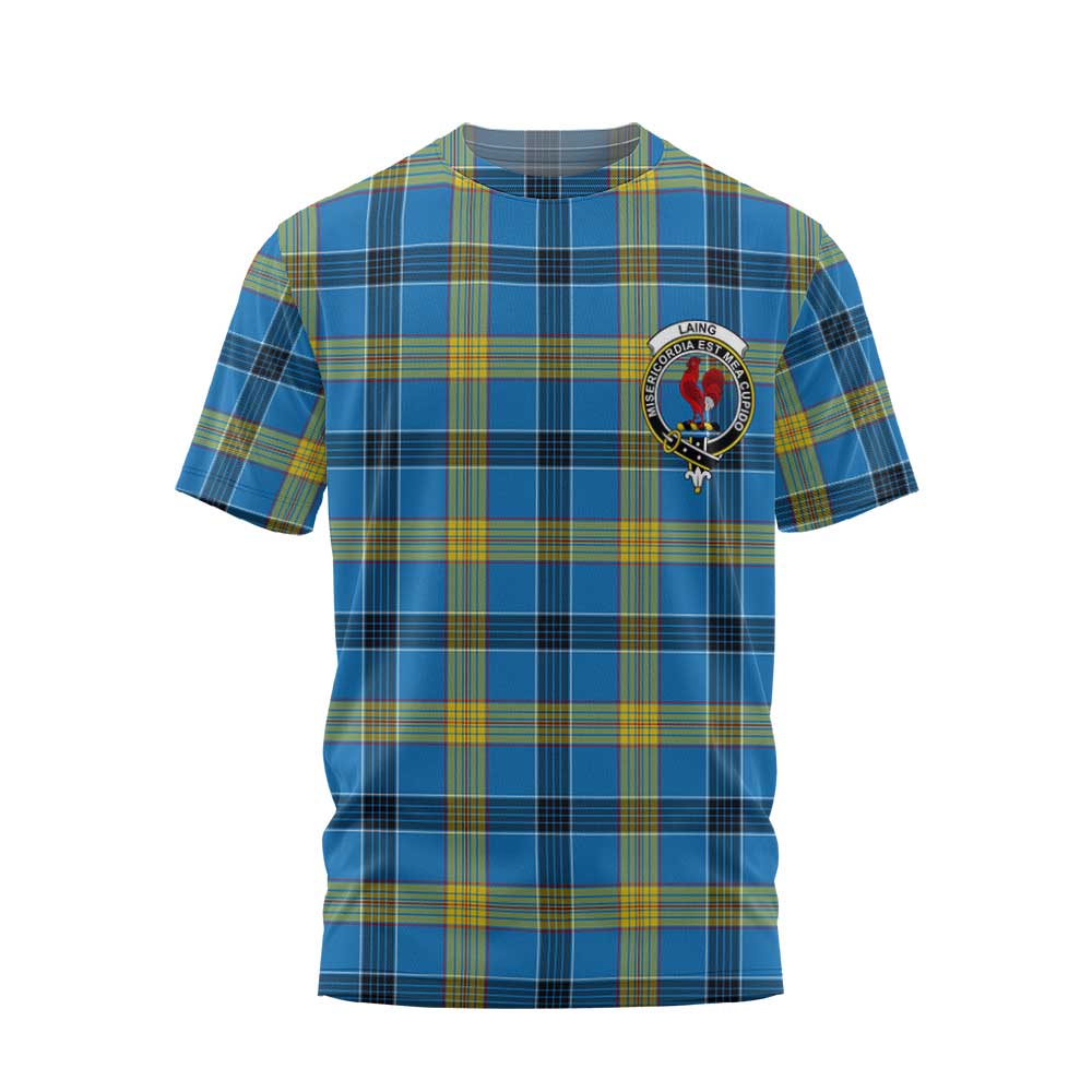 Clan Laing Tartan Men T Shirt Crest And Plaid Basic Style