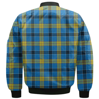 Clan Laing Tartan Women Bomber Jacket Crest And Plaid Basic Style