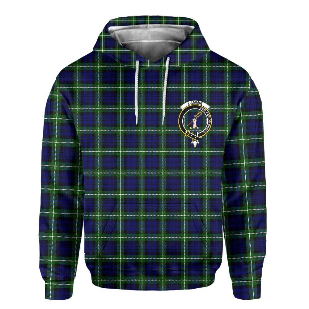 Clan Lammie Tartan Men Hoodie Crest And Plaid Basic Style