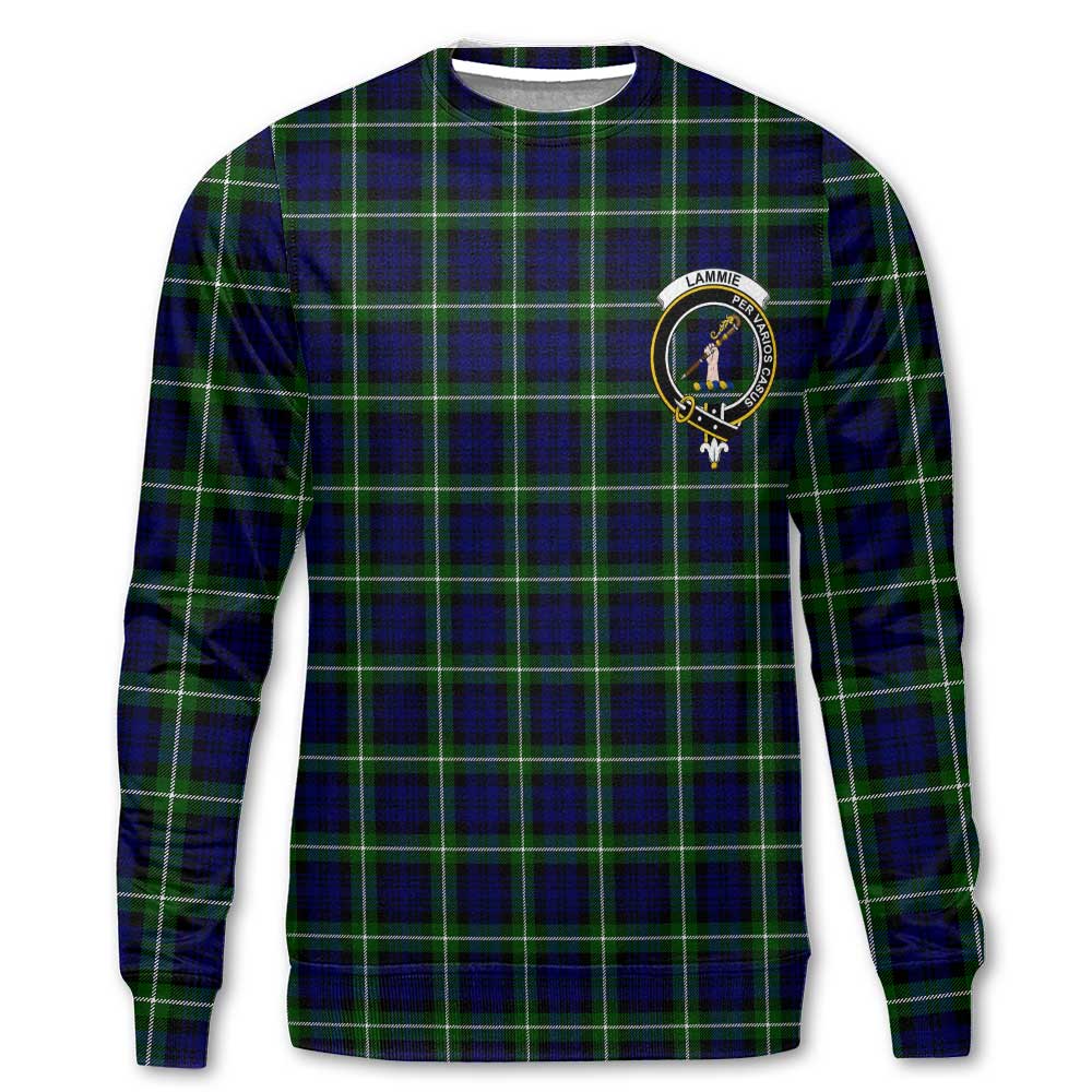 Clan Lammie Tartan Men Sweatshirt Crest And Plaid Basic Style