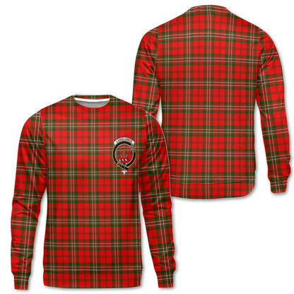 Clan Langlands Tartan Men Sweatshirt Crest And Plaid Basic Style