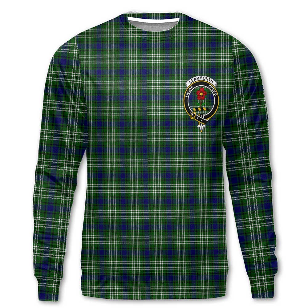 Clan Learmonth Tartan Men Sweatshirt Crest And Plaid Basic Style