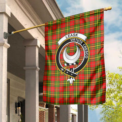 Clan Leask Tartan Garden Flag Crest And Plaid Basic Style