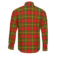 Clan Leask Tartan Long Sleeve Button Shirt Crest And Plaid Basic Style