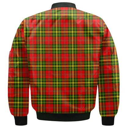 Clan Leask Tartan Men Bomber Jacket Crest And Plaid Basic Style