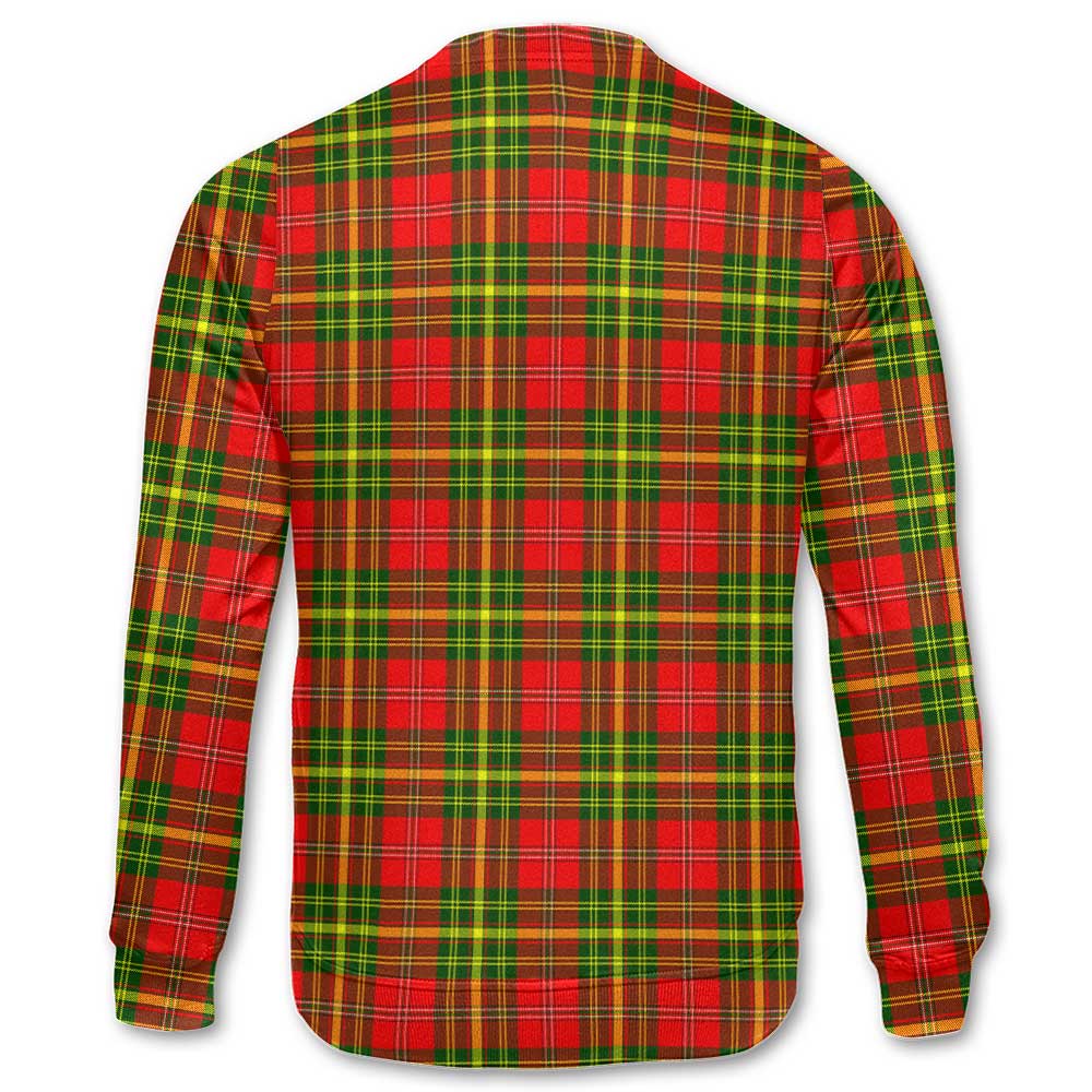 Clan Leask Tartan Men Sweatshirt Crest And Plaid Basic Style