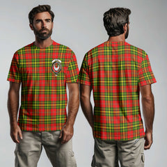 Clan Leask Tartan Men T Shirt Crest And Plaid Basic Style