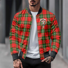 Clan Lennox Lennox Kincaid Tartan Men Bomber Jacket Crest And Plaid Basic Style