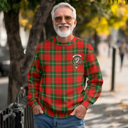 Clan Lennox Lennox Kincaid Tartan Men Sweatshirt Crest And Plaid Basic Style