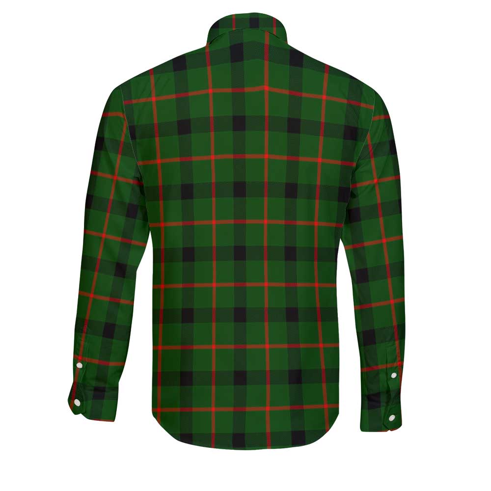 Clan Lennox Tartan Long Sleeve Button Shirt Crest And Plaid Basic Style