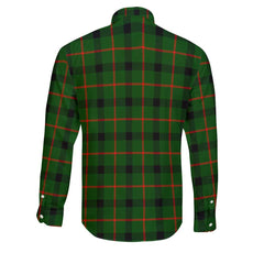 Clan Lennox Tartan Long Sleeve Button Shirt Crest And Plaid Basic Style