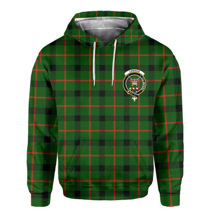 Clan Lennox Tartan Men Hoodie Crest And Plaid Basic Style