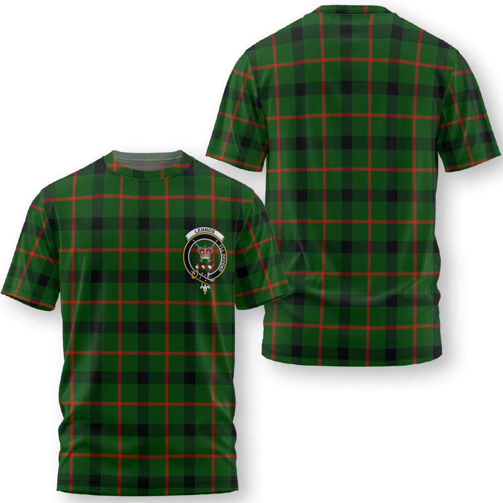 Clan Lennox Tartan Men T Shirt Crest And Plaid Basic Style