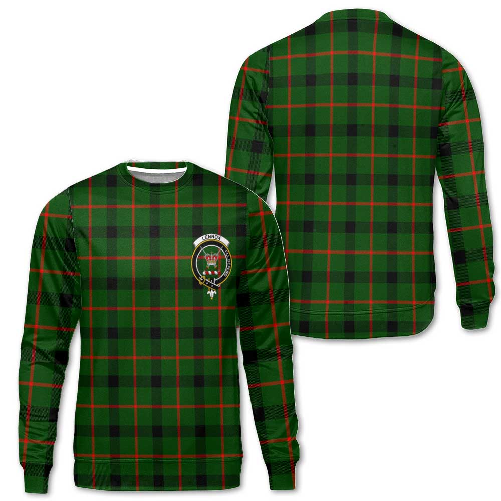 Clan Lennox Tartan Women Sweatshirt Crest And Plaid Basic Style