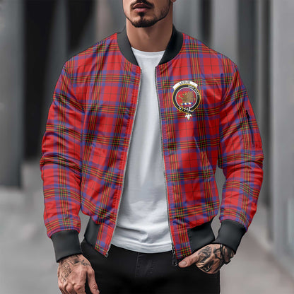 Clan Leslie Tartan Men Bomber Jacket Crest And Plaid Basic Style