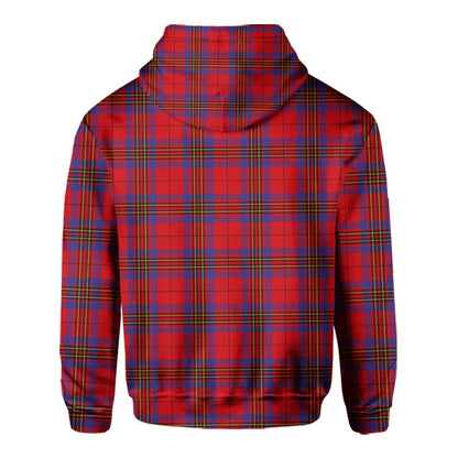 Clan Leslie Tartan Men Hoodie Crest And Plaid Basic Style