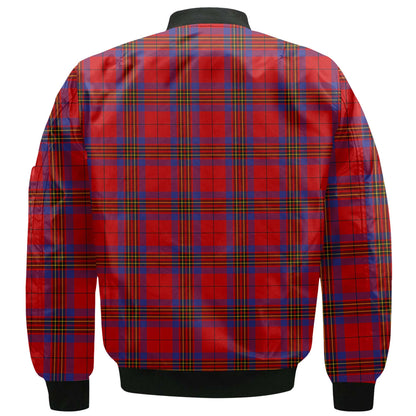 Clan Leslie Tartan Women Bomber Jacket Crest And Plaid Basic Style