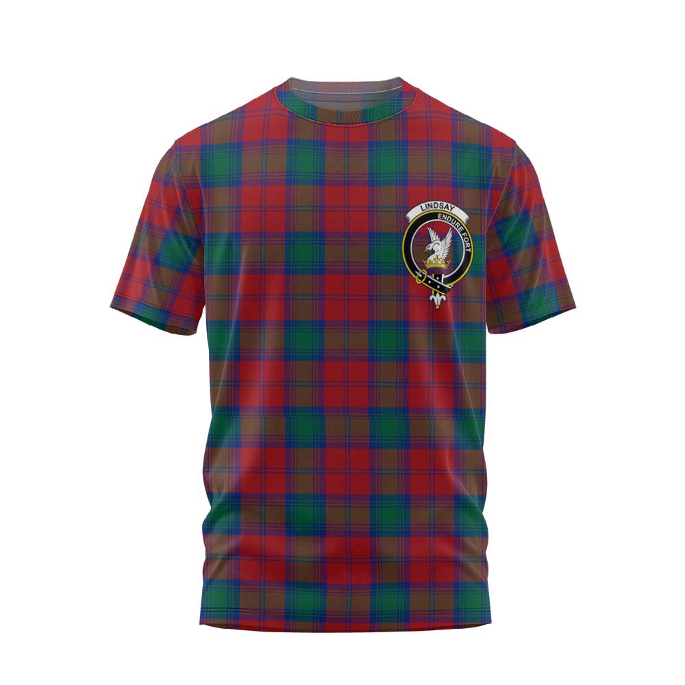 Clan Lindsay Tartan Women T Shirt Crest And Plaid Basic Style