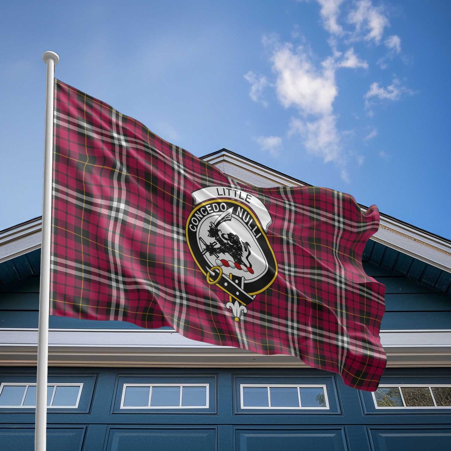 Clan Little Tartan Flag Crest And Plaid Basic Style