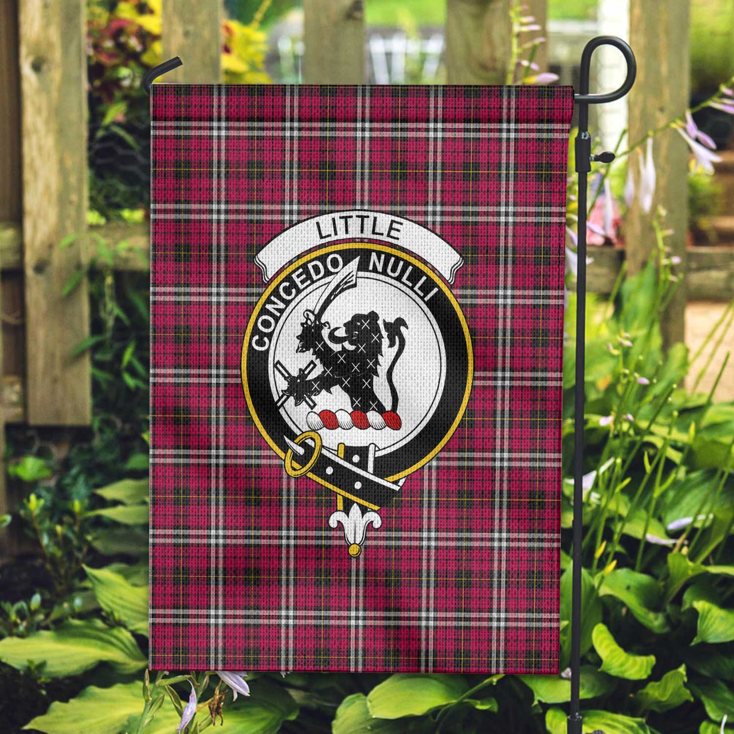 Clan Little Tartan Garden Flag Crest And Plaid Basic Style