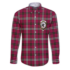 Clan Little Tartan Long Sleeve Button Shirt Crest And Plaid Basic Style