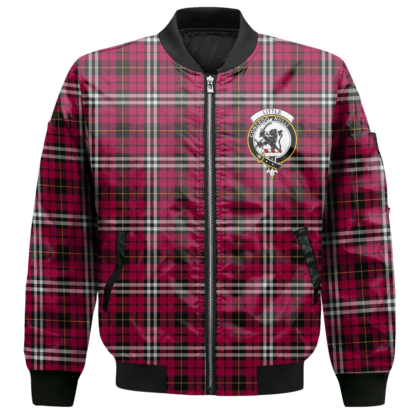 Clan Little Tartan Men Bomber Jacket Crest And Plaid Basic Style