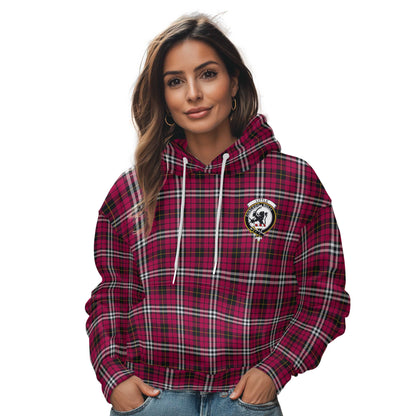 Clan Little Tartan Women Hoodie Crest And Plaid Basic Style