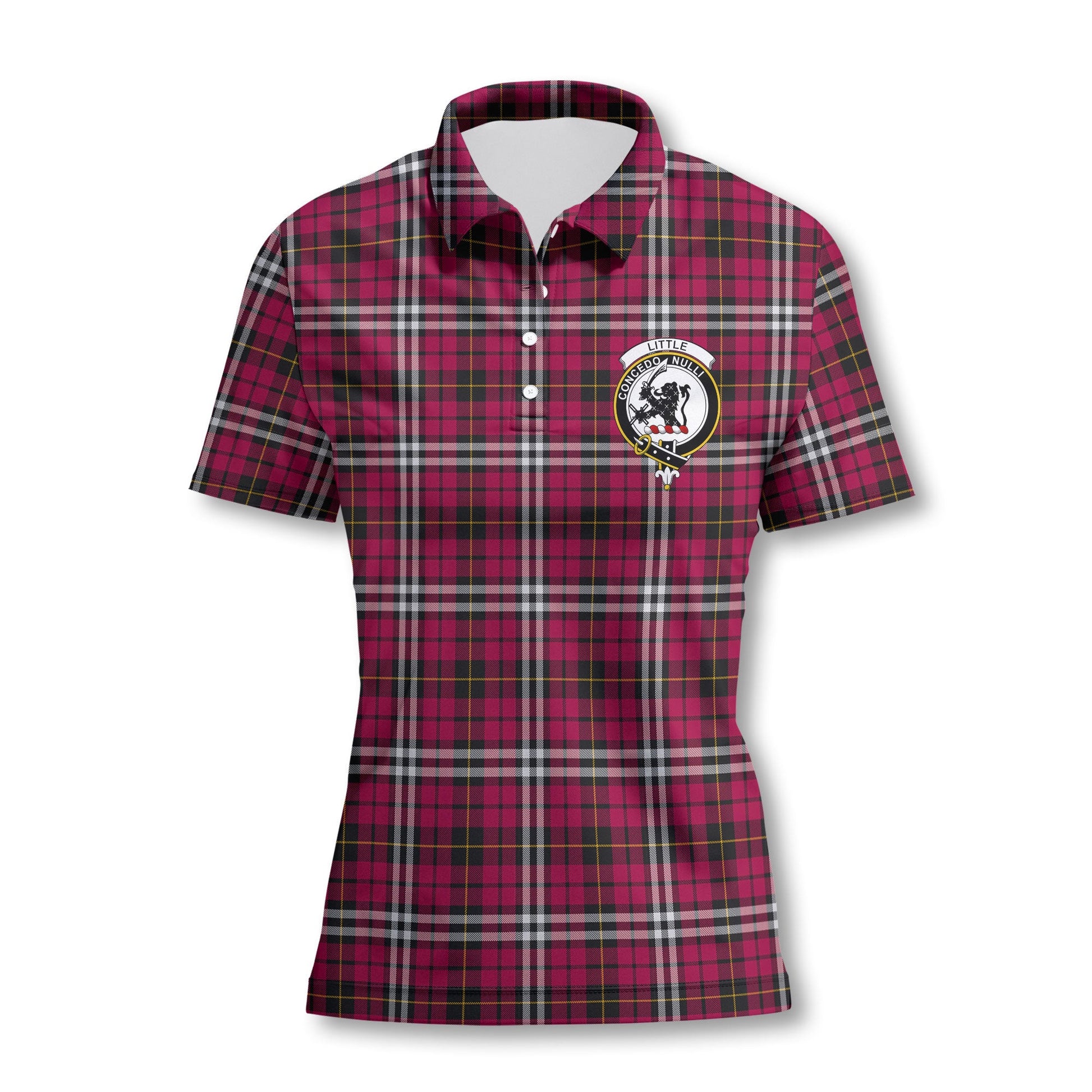 Clan Little Tartan Women Polo Shirt Crest And Plaid Basic Style