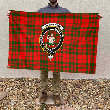 Clan Livingstone Tartan Flag Crest And Plaid Basic Style