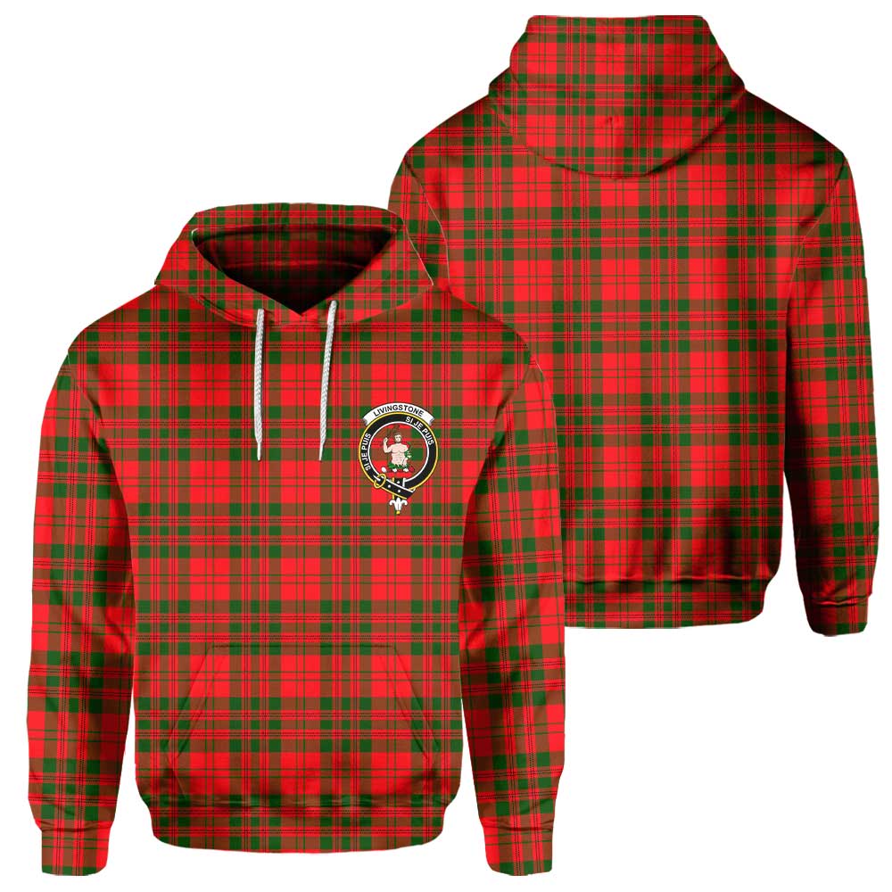 Clan Livingstone Tartan Men Hoodie Crest And Plaid Basic Style