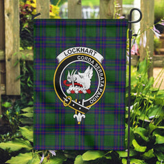 Clan Lockhart Tartan Garden Flag Crest And Plaid Basic Style